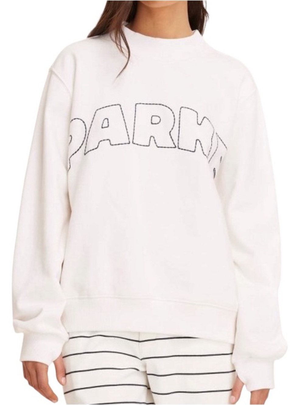 PARKE x Target Mockneck Cream Pullover Sweatshirt L/XL